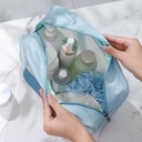 Set de 3 Trousses Bleues De Rangement Cosmétiques Multifonctionnelles Et Étanches 