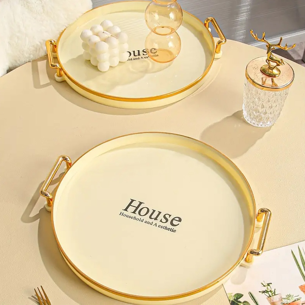 Présentoir gâteau à deux étages Ronds Blanc sale