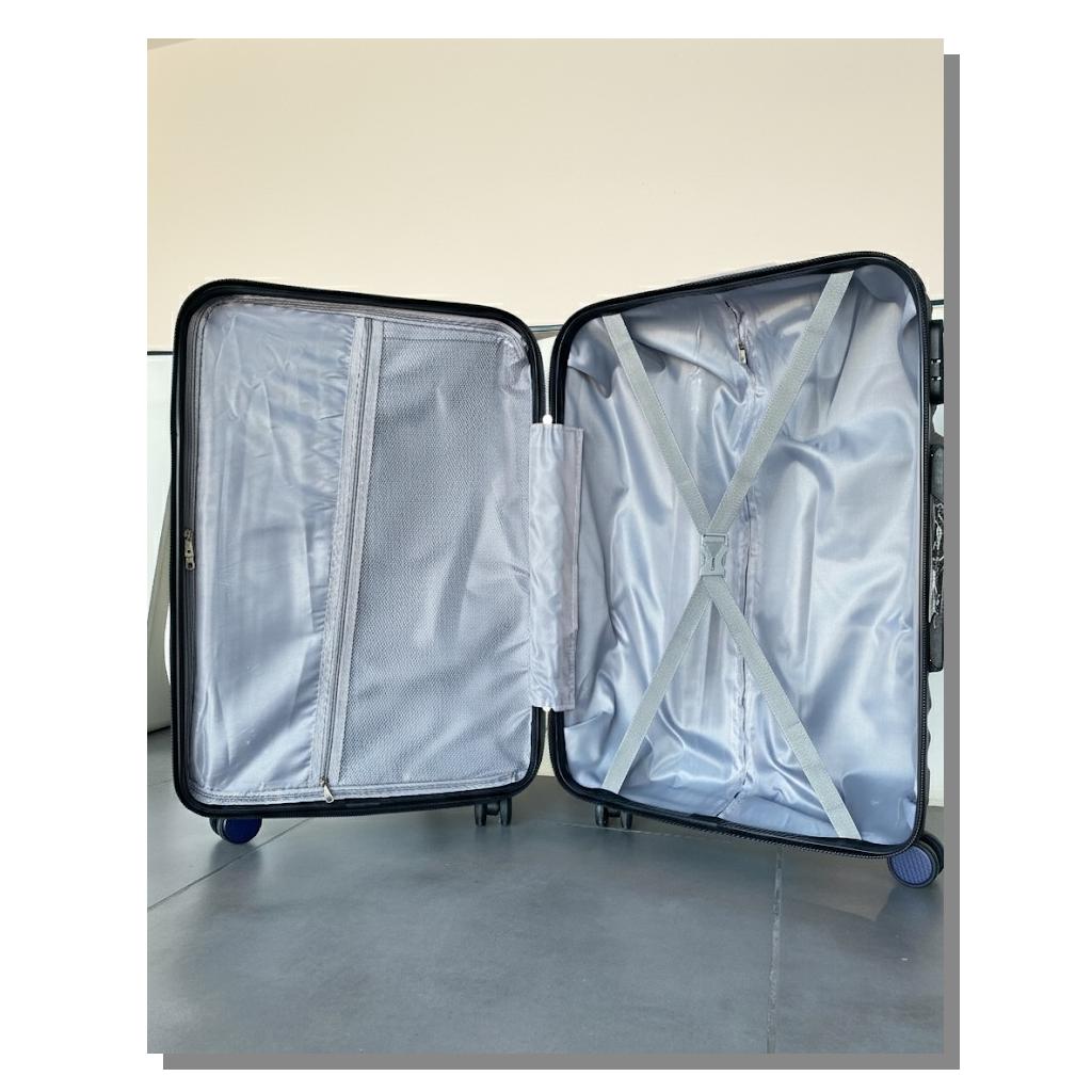 Moyenne Valise Valora Bleu En ABS Incassable Modèle 1 