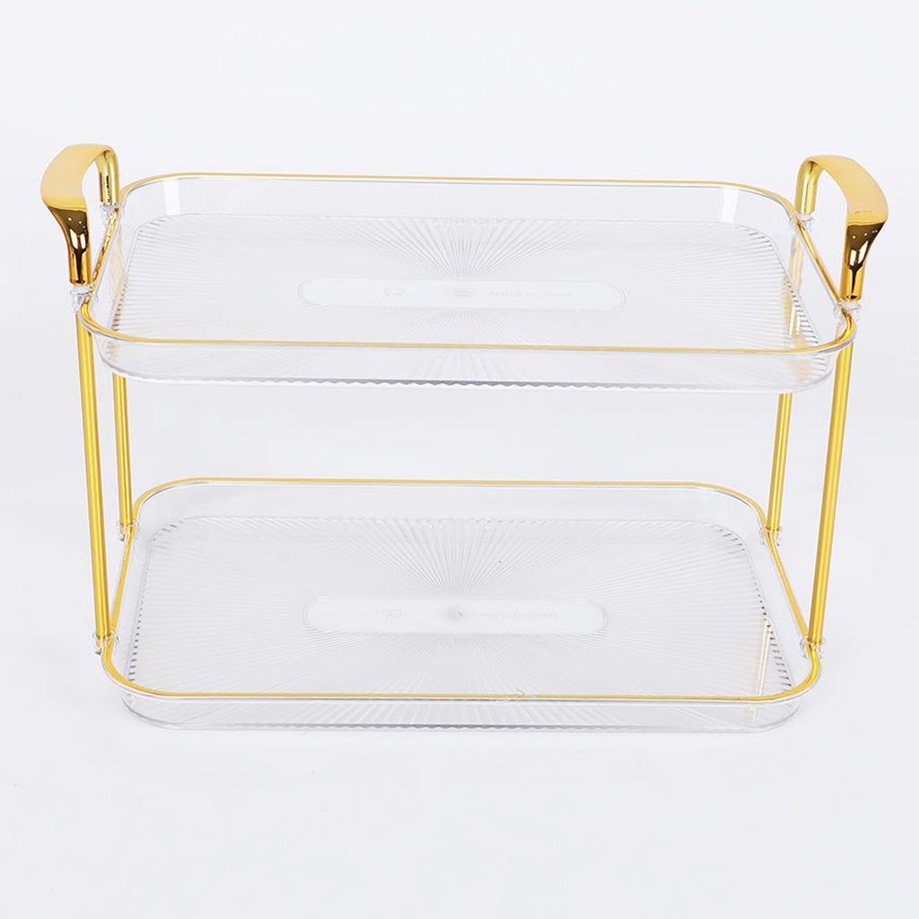 Plateaux Présentoir deux étages Rectangulaire Transparent