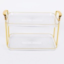 Plateaux Présentoir deux étages Rectangulaire Transparent