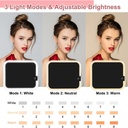 Organisateur De Maquillage Multifonctionnel Avec Miroir LED Rose 