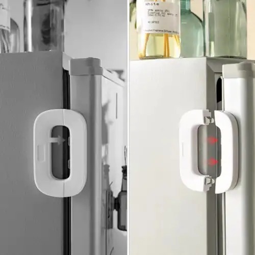  Serrure De Réfrigérateur Ou Porte De Congélateur Pour Sécurité-Blanc
