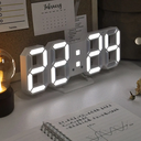 Horloge Digital Led 3D Affichage 24/12 Heures et  Alarme Snooze et Température