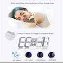 Horloge Digital Led 3D Affichage 24/12 Heures et  Alarme Snooze et Température