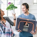 Boîte de Rangement Pliable pour Linge de Maison 24L Modèle 1 – Double Ouverture avec Fenêtre Transparente pour une Organisation Optimisée-Bleu