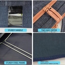 Boîte de Rangement Pliable pour Linge de Maison 24L Modèle 1 – Double Ouverture avec Fenêtre Transparente pour une Organisation Optimisée-Bleu