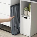 Panier à Linge Et De Rangement Pliable Avec 4 Roues 40 x 20 x 35 cm En Gris 