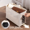 Panier à Linge Et De Rangement Pliable Avec 4 Roues 40 x 20 x 35 cm En Blanc Sale