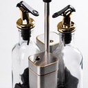 Ensemble de 5 Pièces en Verre pour Huile, Vinaigre, Poivre et Sel
