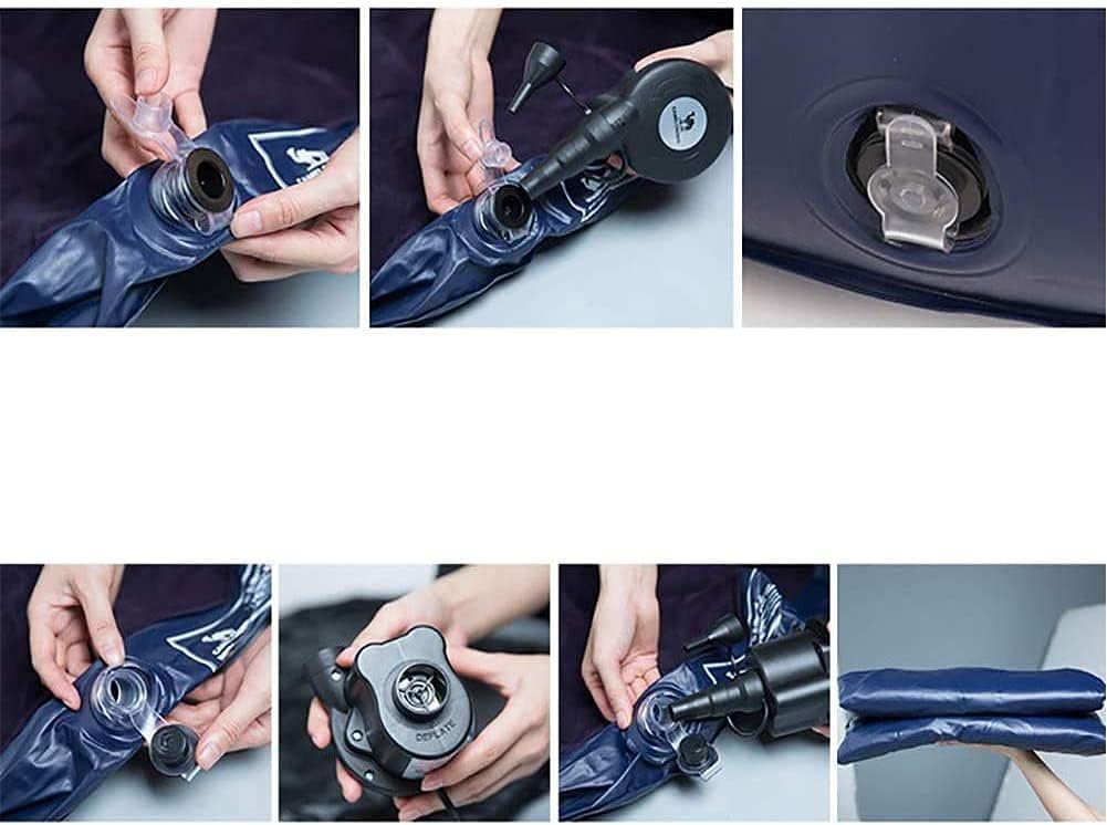 Canapé Gonflable Avec Repose-Pied – Pliable et Portable En Bleu  Avec Pompe