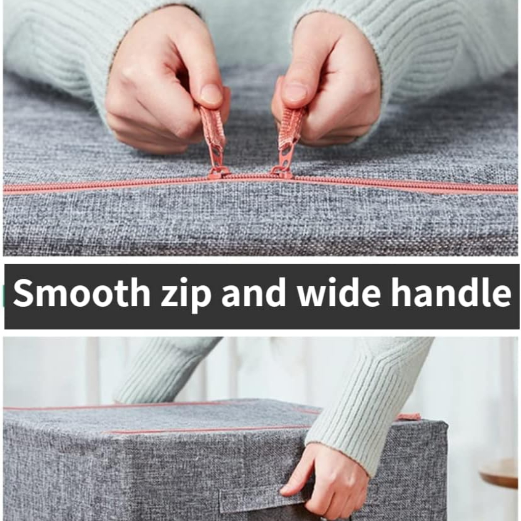 Pack De 3 Boites De Rangement 66L En Gris Modèle 1