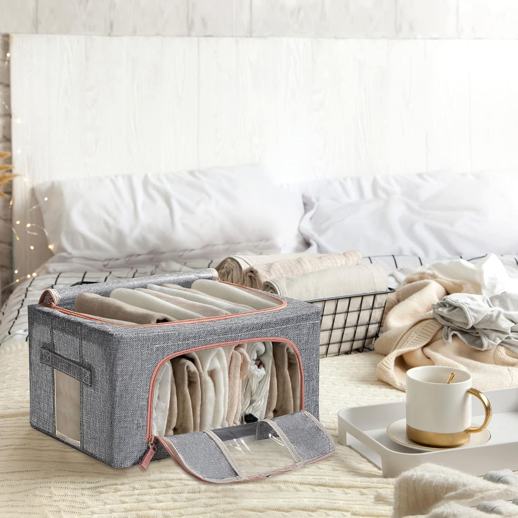 Pack De 3 Boites De Rangement 24L En Gris Modèle 1