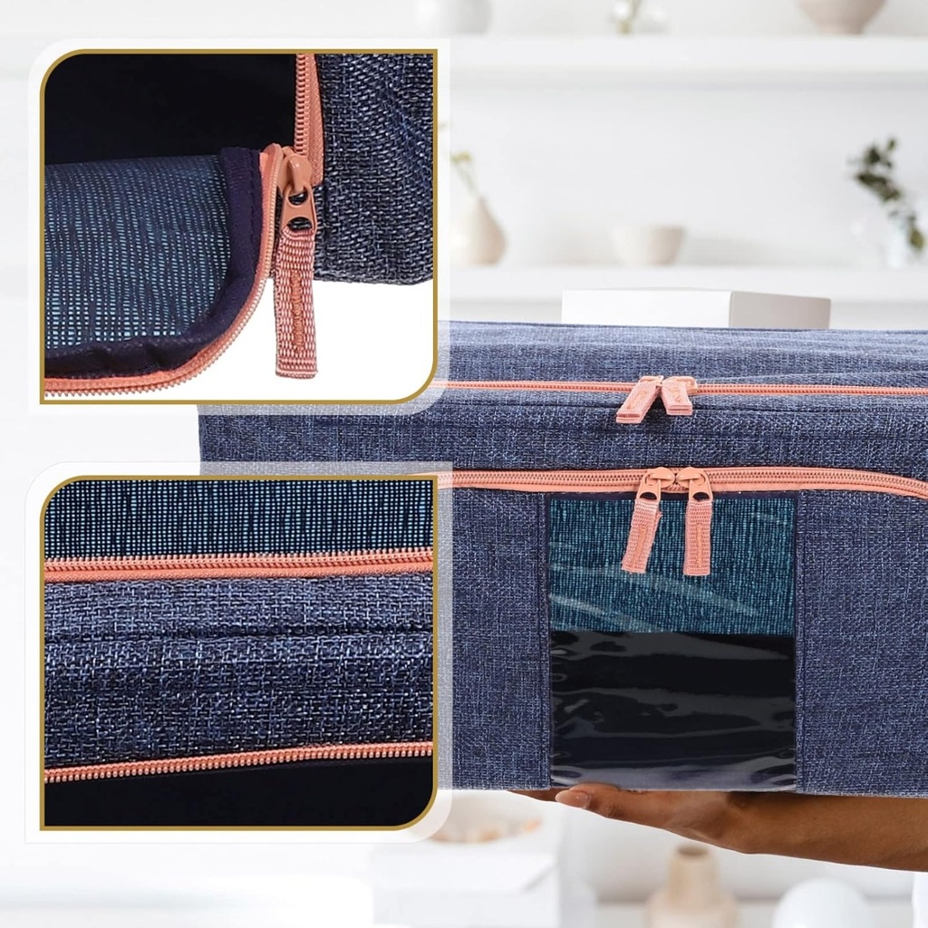 Pack De 3 Boites De Rangement 24L En Bleu Modèle 2