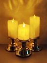 Lot De Trois Bougies Sans Flamme À LED Avec Piles