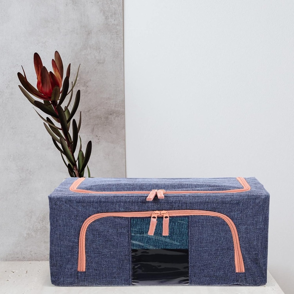 Pack De 3 Boites De Rangement 24L En Bleu Modèle 2