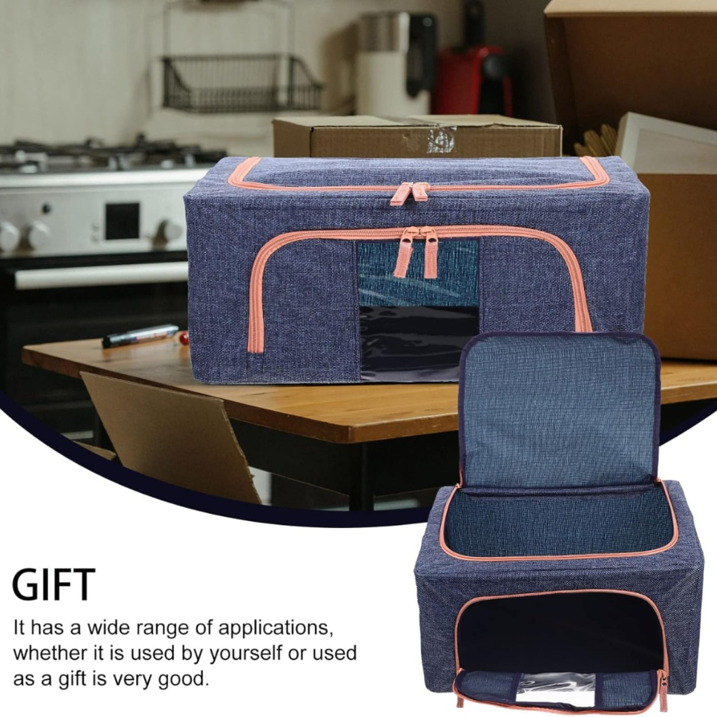 Pack De 3 Boites De Rangement 24L En Bleu Modèle 2