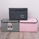 Pack de 3 Boîtes de Rangement Pliables – 38 × 25 × 25 cm – Noir, Rose & Blanc