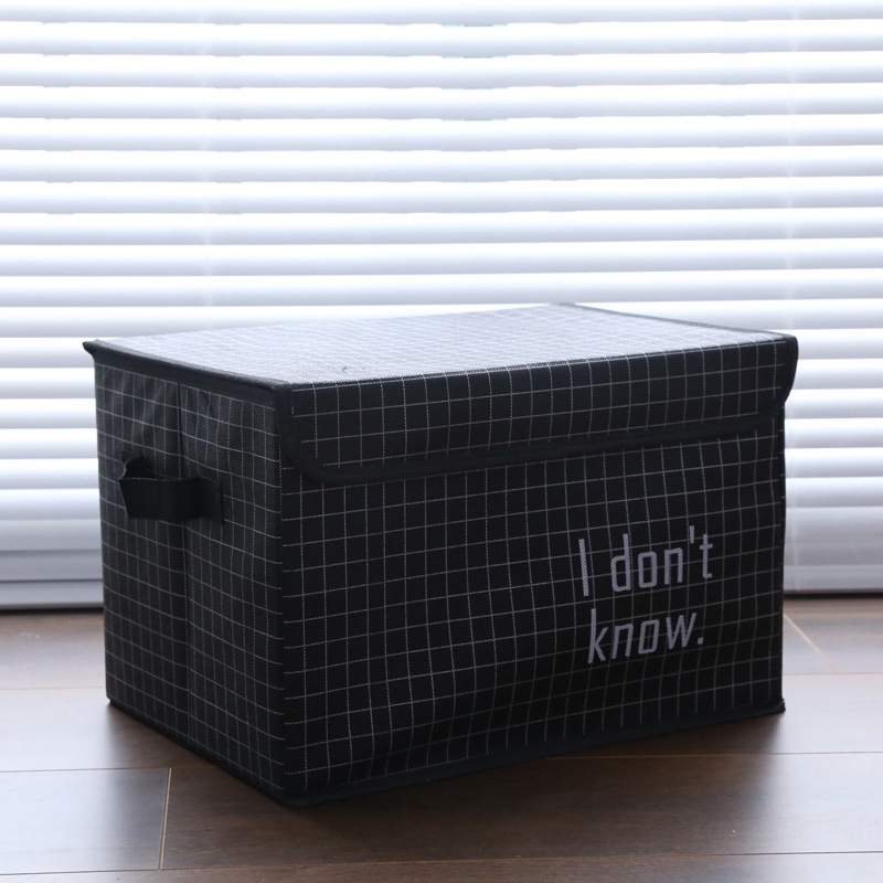 Pack de 3 Boîtes de Rangement Pliables – 38 × 25 × 25 cm – Noir, Rose & Blanc