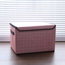 Pack de 3 Boîtes de Rangement Pliables – 38 × 25 × 25 cm – Noir, Rose & Blanc