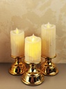 Lot De Trois Bougies Sans Flamme À LED Avec Piles
