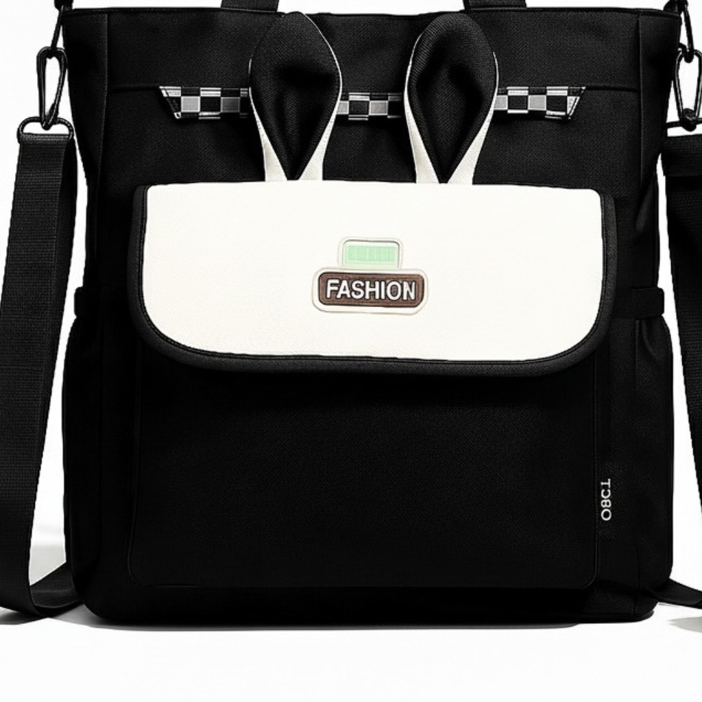 Sac à Dos Motif Rabbit Lovely Noir