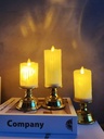 Lot De Trois Bougies Sans Flamme À LED Avec Piles