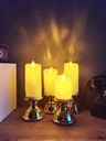 Lot De Trois Bougies Sans Flamme À LED Avec Piles