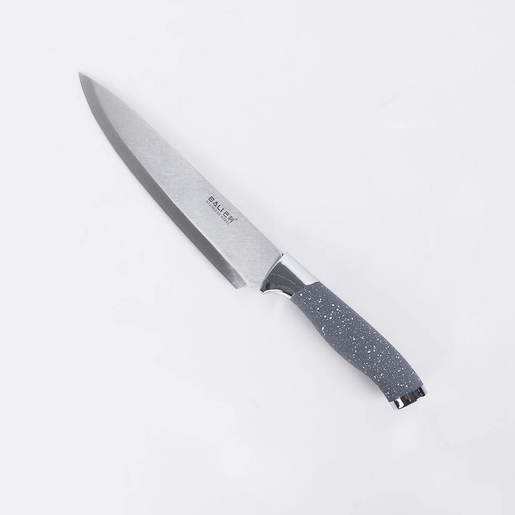 Ensemble des couteaux avec support Chromé-Gris