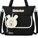 Sac à Main Avec Porte-Monnaie Motif Lapin – Style Coréen Noir