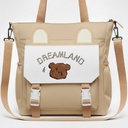 Sac à Main DREAMLANDI – Motif Ours Brodé Marron