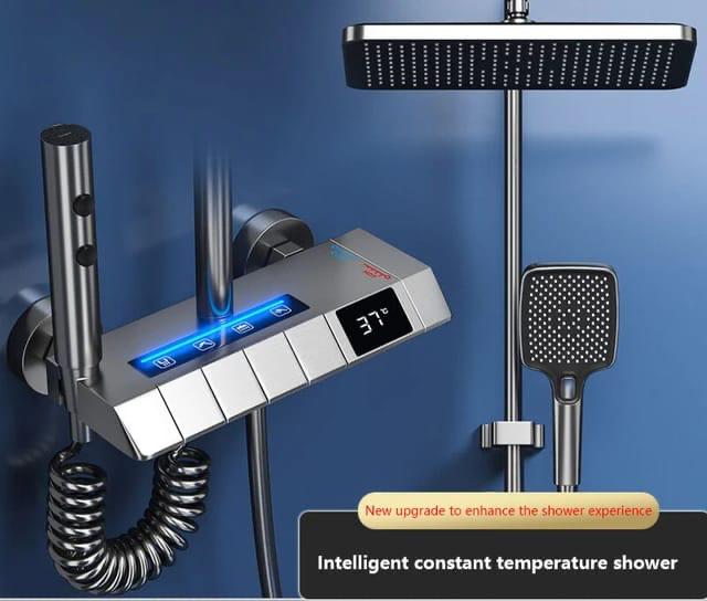 Ensemble de Douche Thermostatique  avec Affichage LED et Lumière