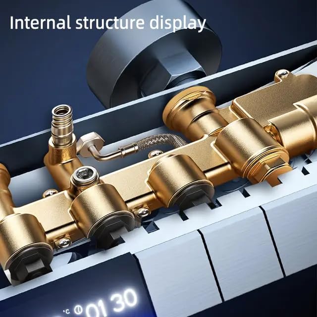 Ensemble de Douche Thermostatique  avec Affichage LED et Lumière