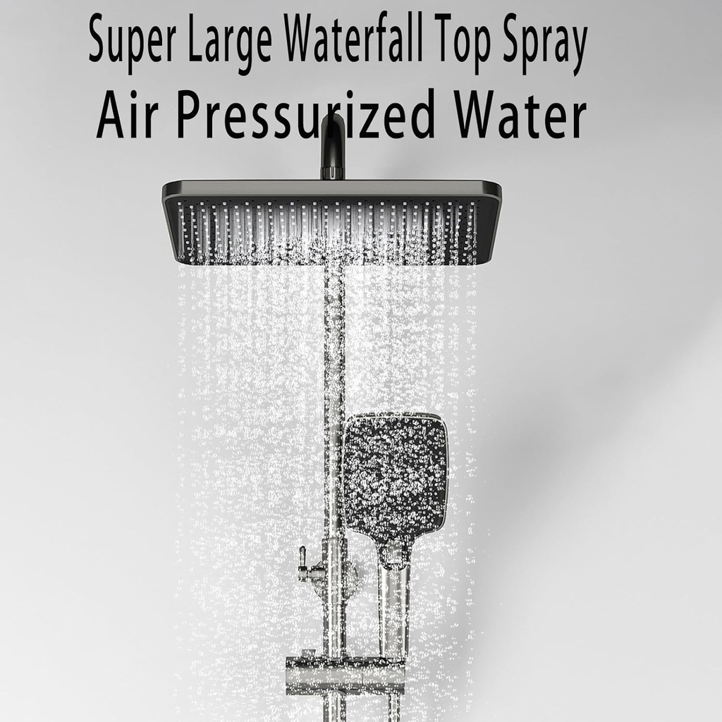 Ensemble de Douche Thermostatique  avec Affichage LED et Lumière