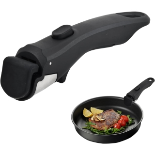 Poignée de Casserole Amovible Résistante à La Chaleur 19 × 4 cm – Noir