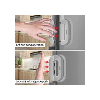  Serrure De Réfrigérateur Ou Porte De Congélateur Pour Sécurité-Gris