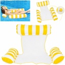 Hamac de Piscine et Plage Gonflable avec Filet – 115 x 105 x 15 cm - Jaune