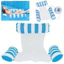 Hamac de Piscine et Plage Gonflable avec Filet – 115 x 105 x 15 cm - Bleu Ciel