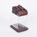 Ensemble des couteaux avec support transparent-Rouge Bordeaux