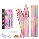 Épilateur Électrique 2-en-1 pour Sourcils et Visage Rechargeable USB