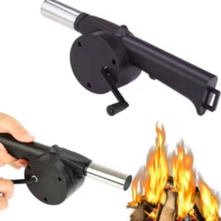 Souffleur Manuel Portable pour Barbecue - Avec Manivelle - 24 cm 