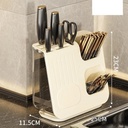 Organisateur Multifonction Pour Ustensiles de Cuisine - 25×11,5×23 cm - Beige