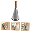 Râpe De Cuisine Forme Cylindrique En Acier Inoxydable avec Manche en Bois