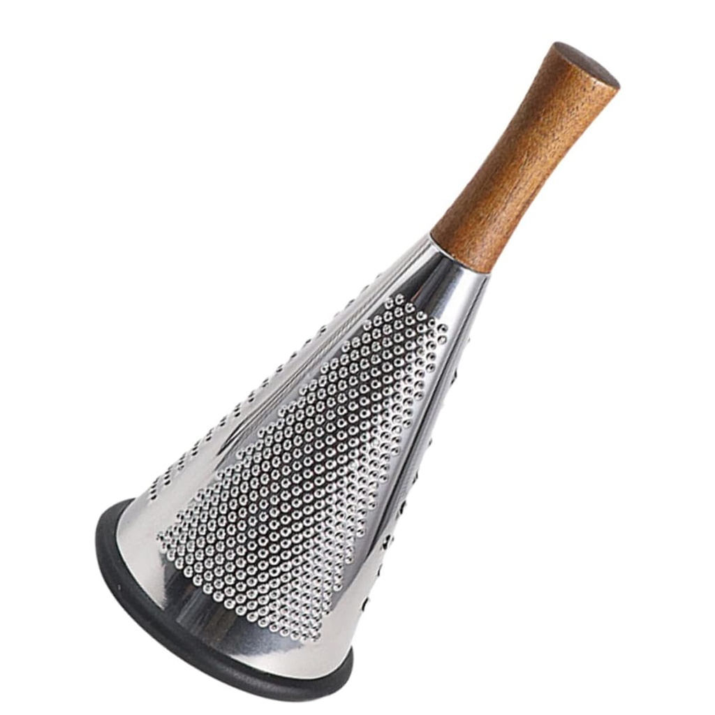 Râpe De Cuisine Forme Cylindrique En Acier Inoxydable avec Manche en Bois