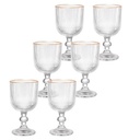 Coffret de 6 Gobelets à Pied Ondulé en Verre