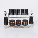 Set de 8 Portes à Épices  Avec Support-Noir
