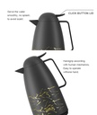 ALWAYS Thermos À Café 1Litre motif marbré-Noir
