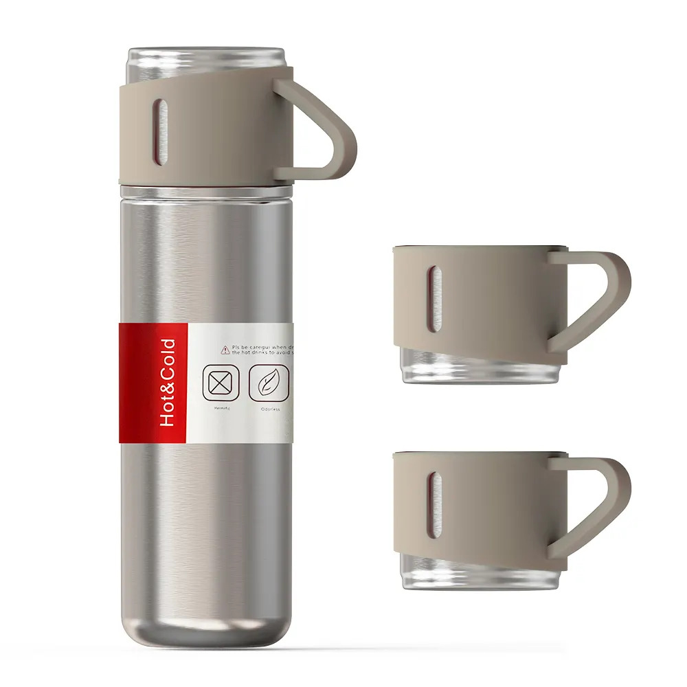 Thermos avec 3 coupes-Grège