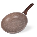 Poele sauteuse creuse Granit 22 cm-Marron clair