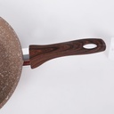 Poele sauteuse creuse Granit 22 cm-Marron clair